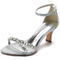 Satin Hochzeit Damenschuhe Plattform High Heel offene Zehen Sandalen - Seite 3