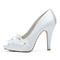 Satin Strass Fisch Mund Schuhe Braut Hochzeit High Heels - Seite 5