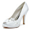 Satin Strass Fisch Mund Schuhe Braut Hochzeit High Heels - Seite 8