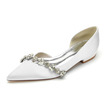 Flache spitze damenschuhe klassische braut strass satin hochzeitsschuhe