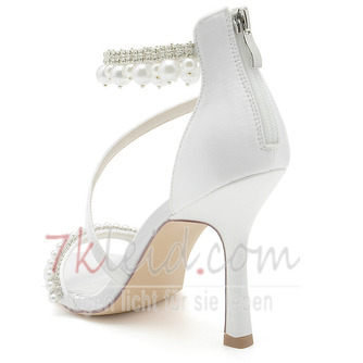 Stiletto Hochzeitsschuhe Strass Sandalen Brautschuhe Prinzessin Seide Hochzeitsschuhe - Seite 3