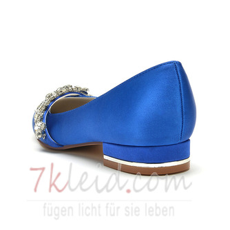 Flache spitze damenschuhe klassische braut strass satin hochzeitsschuhe - Seite 6