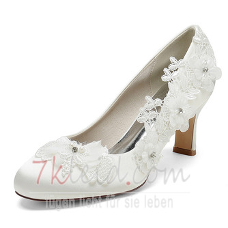 Spitze bestickte Hochzeitsschuhe Weinglas Absatz Partyschuhe - Seite 8