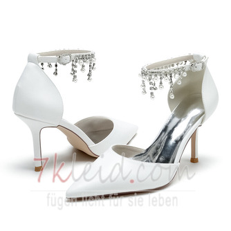 Hochzeit Damenschuhe Kristall Pailletten Brautschuhe Hochzeit High Heels - Seite 2