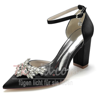 Strass Satin Brautschuhe weiß Brautschuhe Bogen Brautschuhe - Seite 6