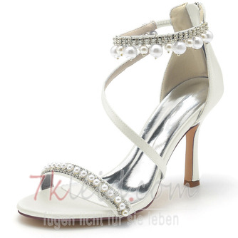 Stiletto Hochzeitsschuhe Strass Sandalen Brautschuhe Prinzessin Seide Hochzeitsschuhe - Seite 12