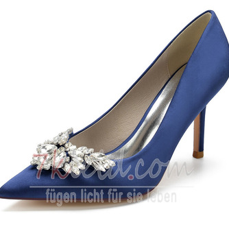 Spitzkante Schnalle Strass Stilettos Hochzeit High Heels Bankettschuhe - Seite 12