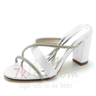 Open Toe Hochzeitsschuhe Satin wasserdichte Plattform Super High Heel Hochzeit Hochzeit High Heels - Seite 1