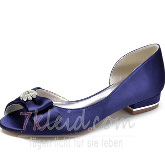 Hochzeitsschuhe plus Größe einzelne Schuhe Bogen Satin Party Sandalen - Seite 12