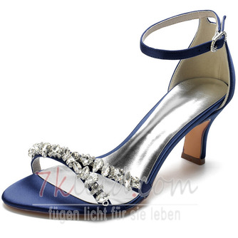 Satin Hochzeit Damenschuhe Plattform High Heel offene Zehen Sandalen - Seite 12