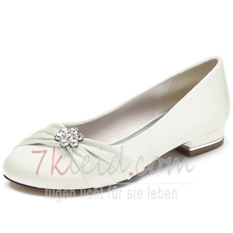 Flache Plissee Satin Damenschuhe Bankett Jahrestagung Hochzeitsschuhe - Seite 12