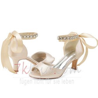 Braut Stiletto Hochzeitsschuhe Open Toe Sandalen Hochzeit große Brautjungfernschuhe - Seite 3