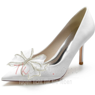 High Heel Hochzeitsschuhe Braut High Heel Sandalen Satin Hochzeit Brautjungfernschuhe - Seite 1