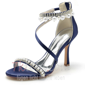 Stiletto Hochzeitsschuhe Strass Sandalen Brautschuhe Prinzessin Seide Hochzeitsschuhe - Seite 11