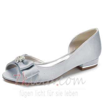 Hochzeitsschuhe plus Größe einzelne Schuhe Bogen Satin Party Sandalen - Seite 14