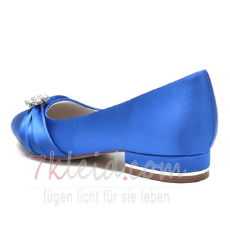 Flache Plissee Satin Damenschuhe Bankett Jahrestagung Hochzeitsschuhe - Seite 4