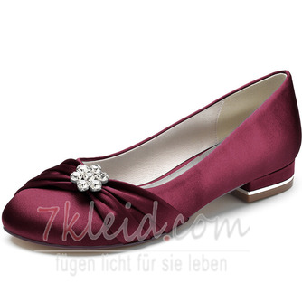 Flache Plissee Satin Damenschuhe Bankett Jahrestagung Hochzeitsschuhe - Seite 8