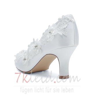 Spitze bestickte Hochzeitsschuhe Weinglas Absatz Partyschuhe - Seite 4