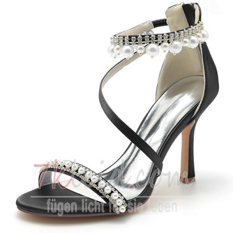 Stiletto Hochzeitsschuhe Strass Sandalen Brautschuhe Prinzessin Seide Hochzeitsschuhe - Seite 8