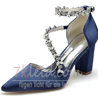 Satin Braut Brautjungfer Schuhe rosa Hochzeitsschuhe Dinner-Party Performance High Heels - Seite 16