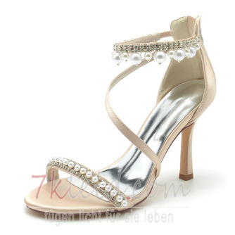 Stiletto Hochzeitsschuhe Strass Sandalen Brautschuhe Prinzessin Seide Hochzeitsschuhe - Seite 6