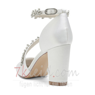 Satin Braut Brautjungfer Schuhe rosa Hochzeitsschuhe Dinner-Party Performance High Heels - Seite 10