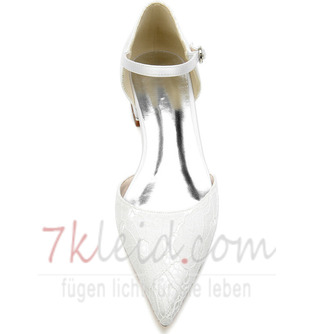 Transparente hohle Spitze elegante Pumps Bankett Hochzeit flache Schuhe Frauen - Seite 3