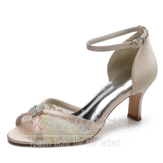 Hoher Absatzrhinestonefischmund beschuht Art und Weisesatinbankettschuhe, die Schuhe wedding sind - Seite 9