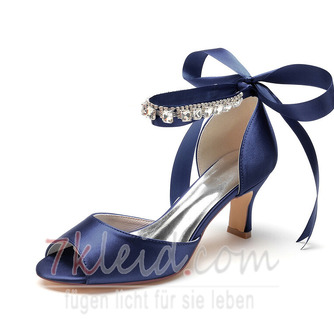 Braut Stiletto Hochzeitsschuhe Open Toe Sandalen Hochzeit große Brautjungfernschuhe - Seite 12