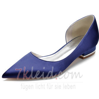 Spitzschuhe Satin flache Schuhe Partei Abschlussball lässig Damenschuhe - Seite 11