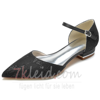 Transparente hohle Spitze elegante Pumps Bankett Hochzeit flache Schuhe Frauen - Seite 7