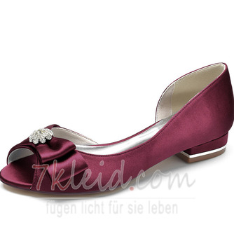 Hochzeitsschuhe plus Größe einzelne Schuhe Bogen Satin Party Sandalen - Seite 10