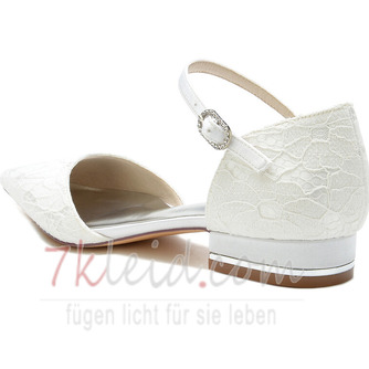 Transparente hohle Spitze elegante Pumps Bankett Hochzeit flache Schuhe Frauen - Seite 4