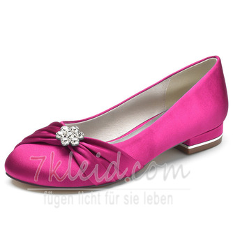 Flache Plissee Satin Damenschuhe Bankett Jahrestagung Hochzeitsschuhe - Seite 9