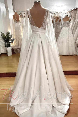 Brautkleid Satin Natürliche Taille edel Drapierung Kleine Größe - Seite 2