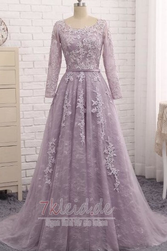 Spitzen-Overlay Lange Spitze Schaufel Reißverschluss Abendkleid - Seite 1