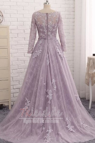 Spitzen-Overlay Lange Spitze Schaufel Reißverschluss Abendkleid - Seite 2